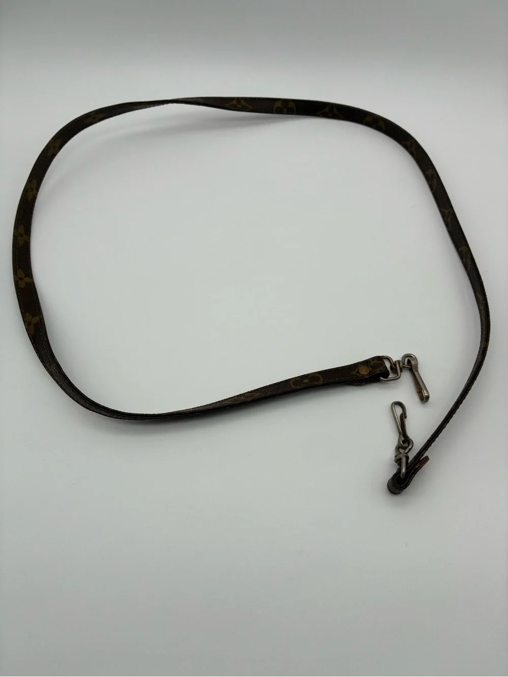 Louis Vuitton Monogram Slim Leather crossbody Strap - Brown with Gold